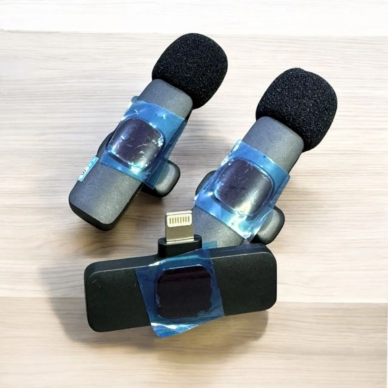 Microfones de lapela sem fio para iPhone Lightning - Novo