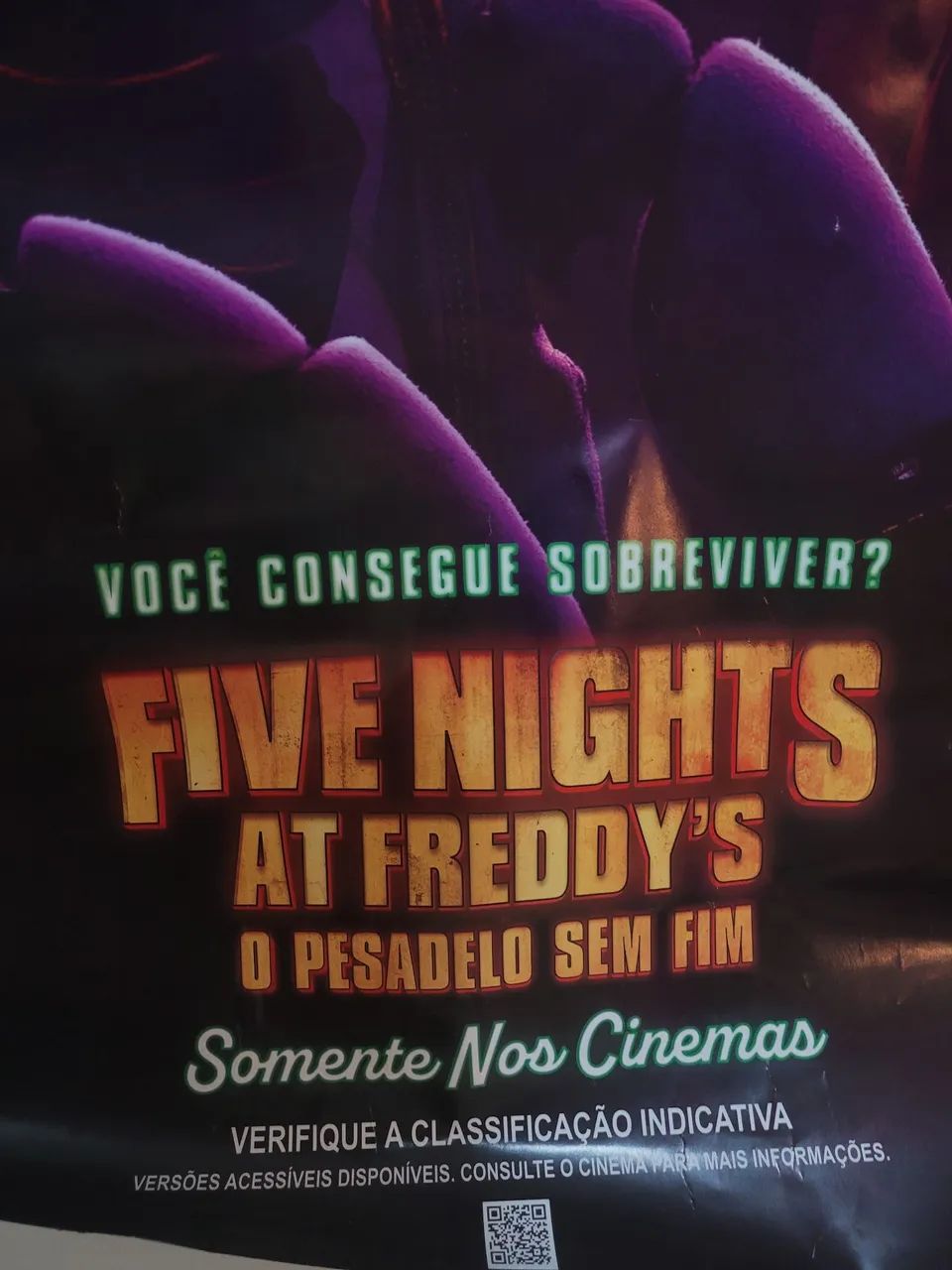 Five Nights at Freddy's: O Pesadelo Sem Fim - Pôster Original Cinema - Foto 4