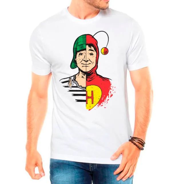 Camiseta CHAVES OU CHAPOLIN Cinza - Foto 5