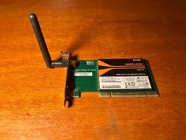 Placa de Rede PCI D-link DWA-525 Wireless com Adaptador - EM ÓTIMO ESTADO