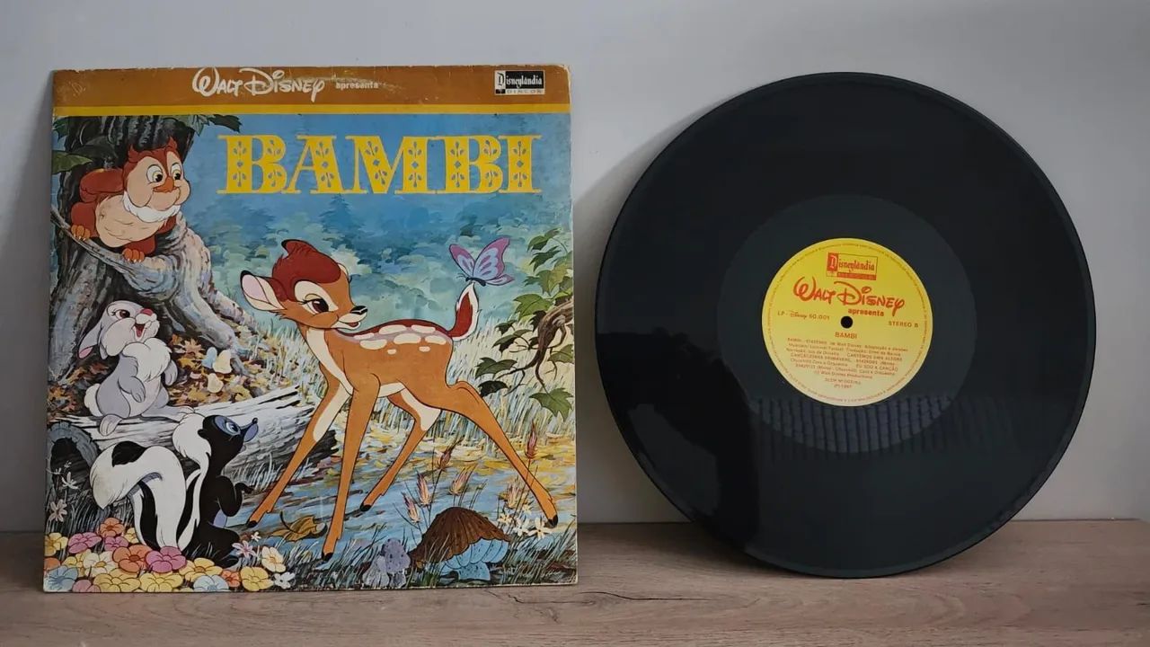 Disco de vinil Bambi da Disney