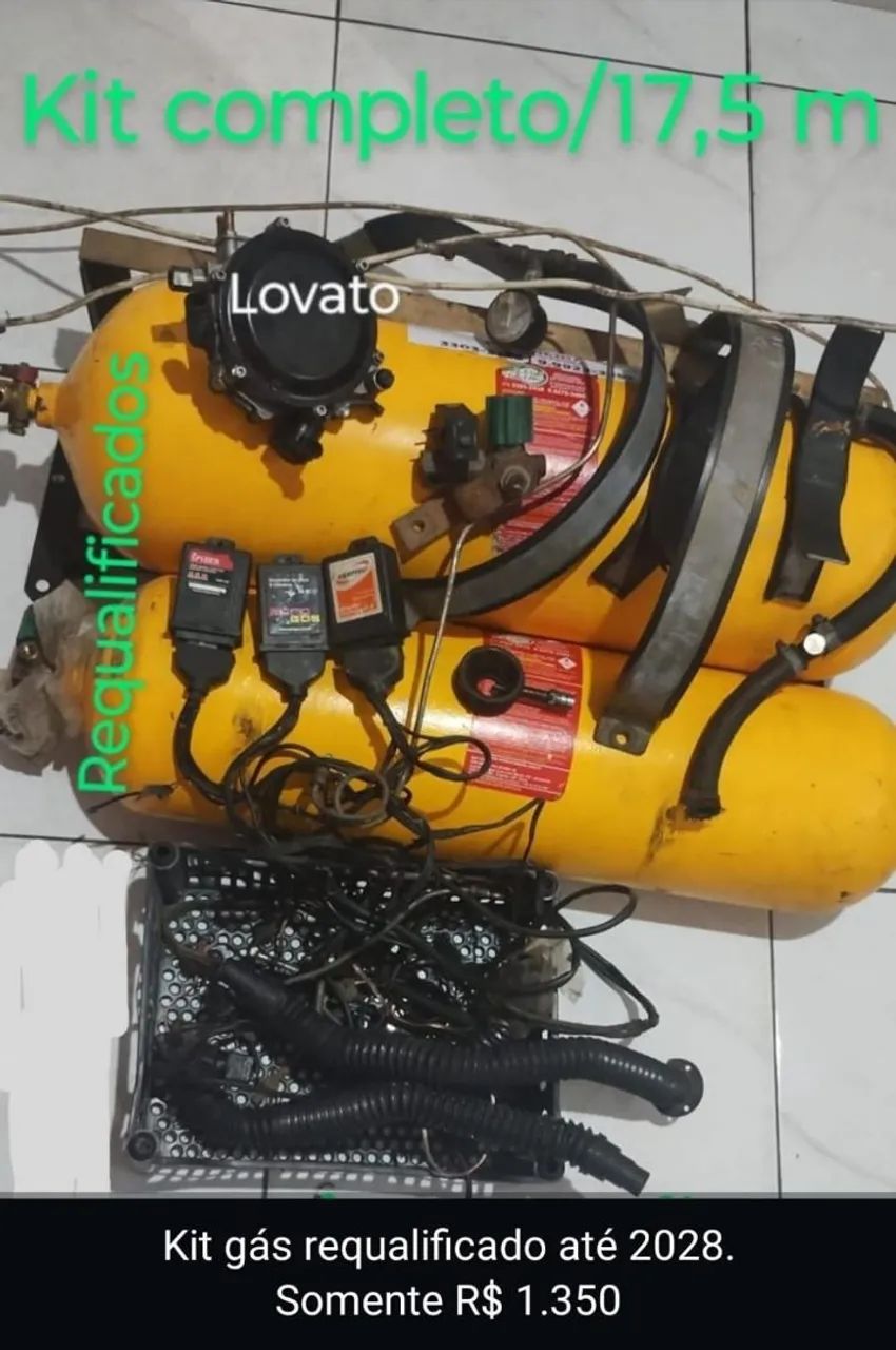 Kit  Gás GNV 17,5 M3. Marca Lovato. Todo documentado 