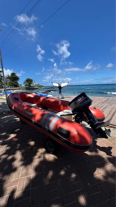 Bote flexboat SR12/ 6 pessoas/ com motor Yamaha 25 modelo DM  2 tempos  Ano 1998 - Foto 3