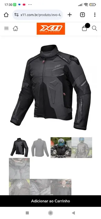 Jaqueta de Motocicleta X11 Evo 4 - Preta