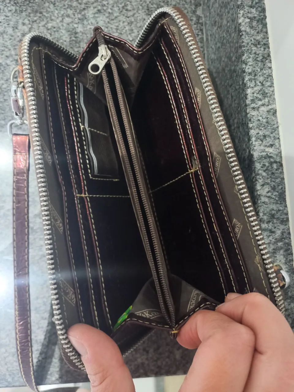Bolsa carteira de couro - Foto 3