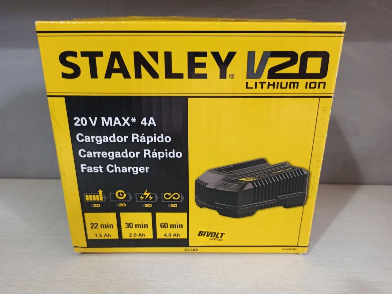 Carregador 20V 4 Ah Stanley - Foto 2