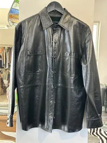 Camisa De Couro Oversized Feminina - Foto 4