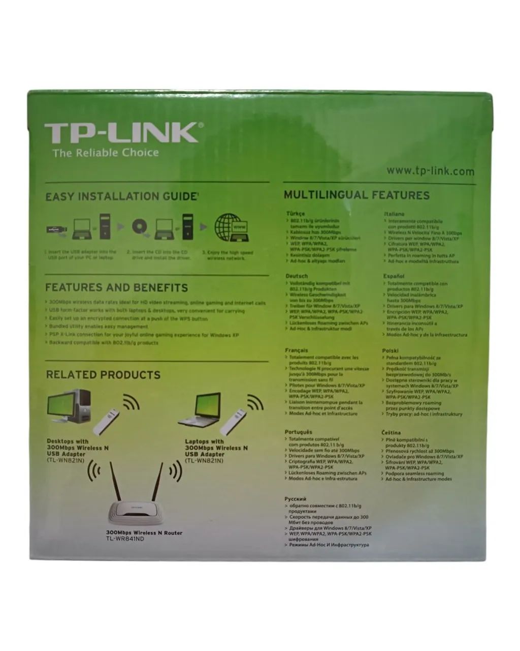 Adaptador USB Wireless TP-Link TL-WN821N 300Mbps - Foto 2