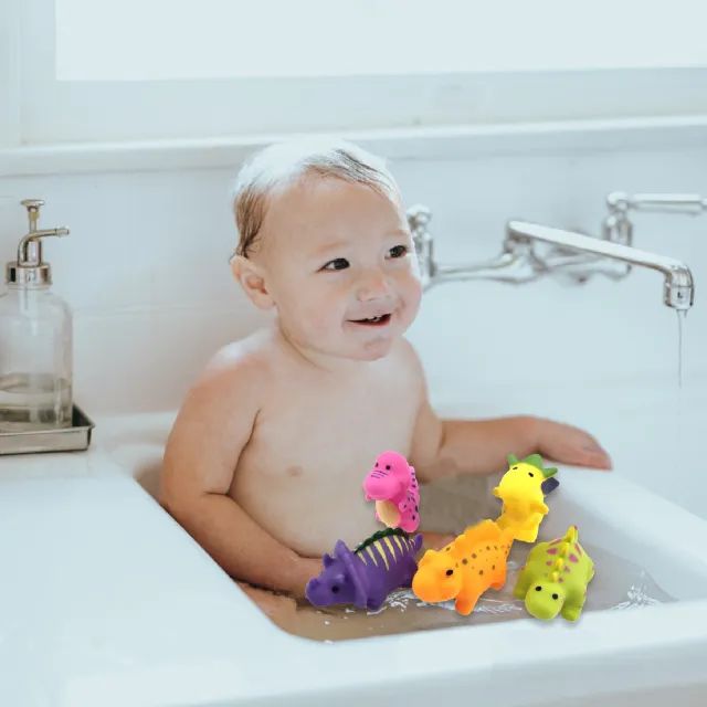 Kit Banho Legal Borracha Vinil Dino c/5 Bichos - Foto 6