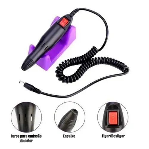 Lixadeira Lixa Motor De Unha Elétrica Profissional Mercedes 2000 - Foto 5