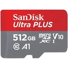 Cartão de Memória 512gb Micro SDXC Sandisk Ultra Plus 512GB V10 A1