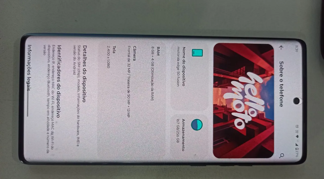 Tela Motorola Edge 50 Fusion - 2400x1080