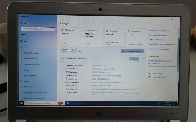 Notebook Hp Pavilion Dm1 3250 8gb 128gb Ssd Windows 10 - Foto 2