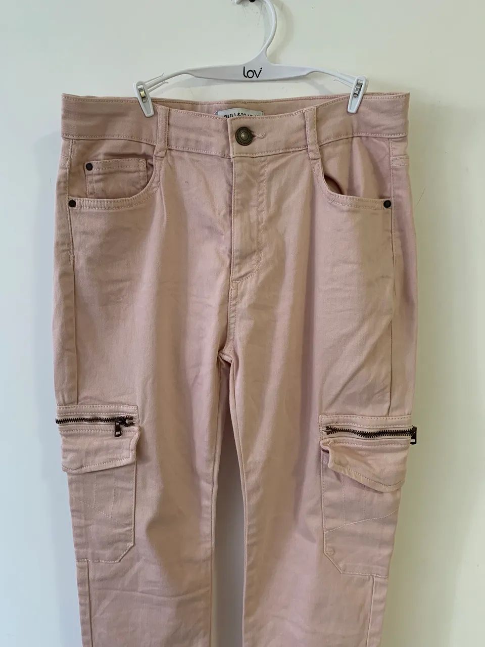 Calça jeans rosa pull and bear - Foto 4