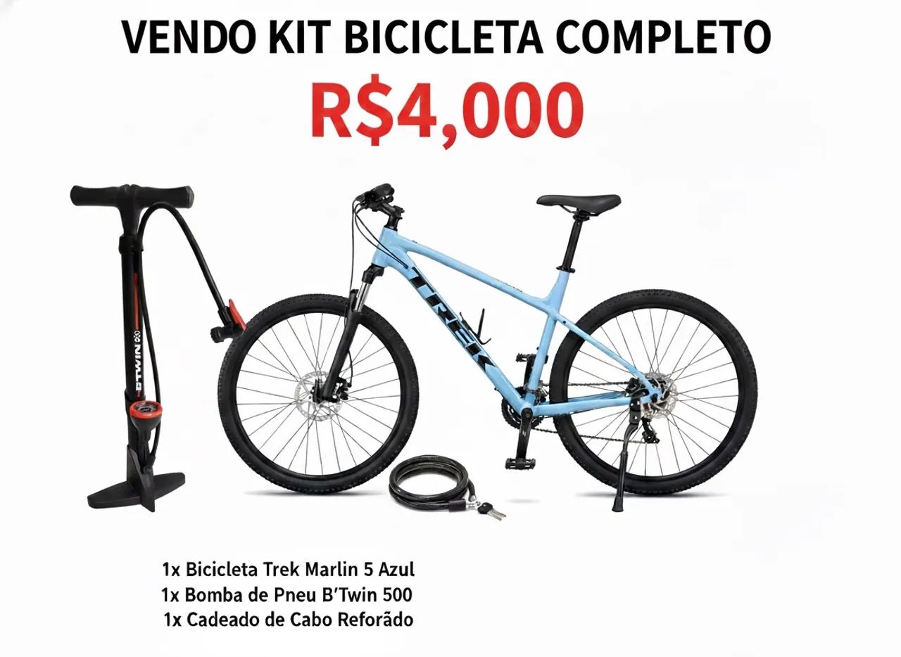 Vendo kit bicicleta completo trek Marlin 