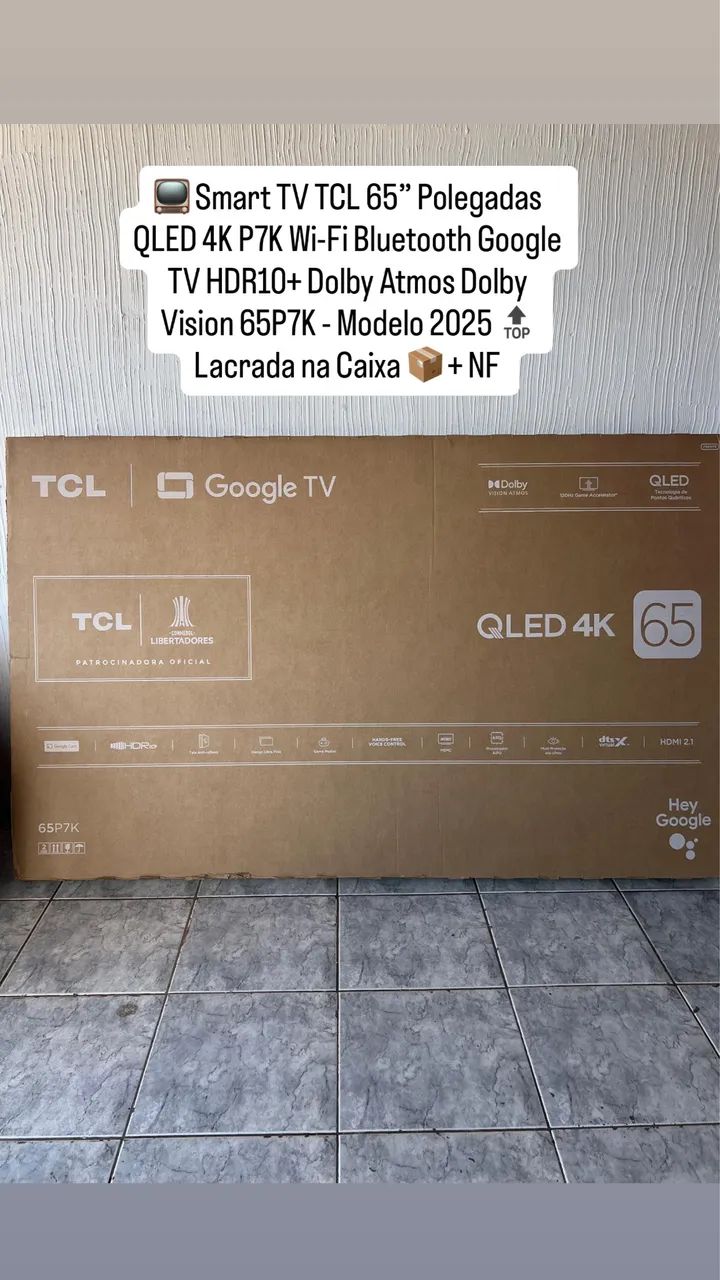 Smart TV TCL 65?QLED 4K P7K Google TV HDR10+ Dolby Atmos Dolby Vision ...