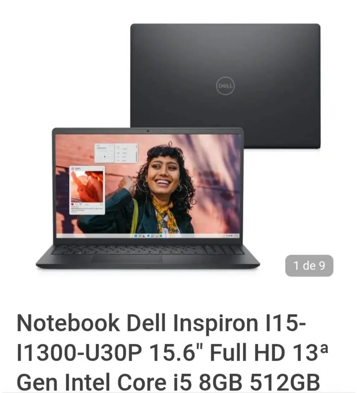 Notebook Dell Inspiron 15 - Intel Core i5 8GB 512GB