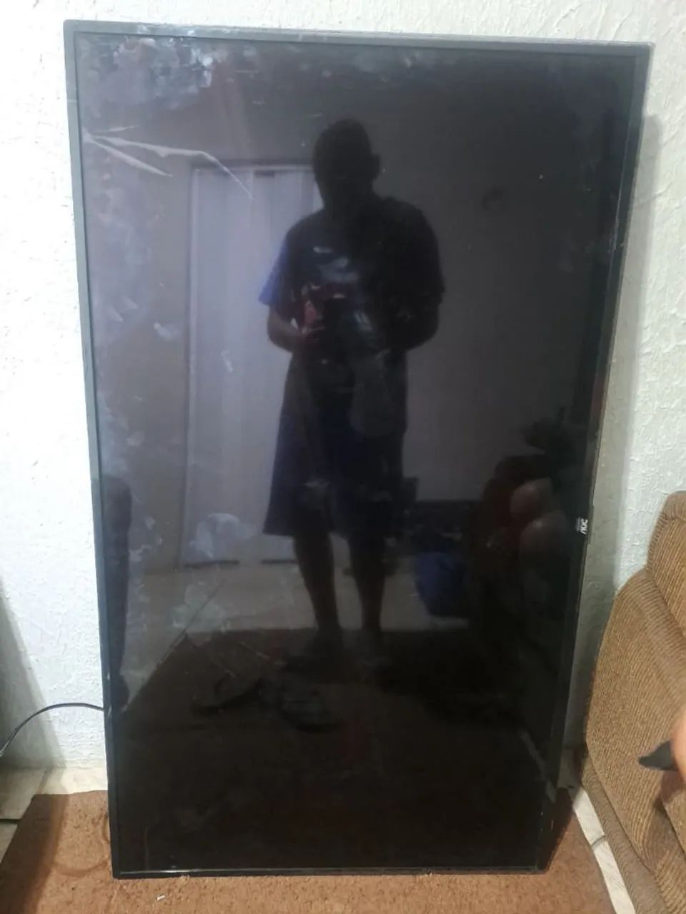 Tv AOC 55 Polegadas Com Tela Trincada - Foto 3