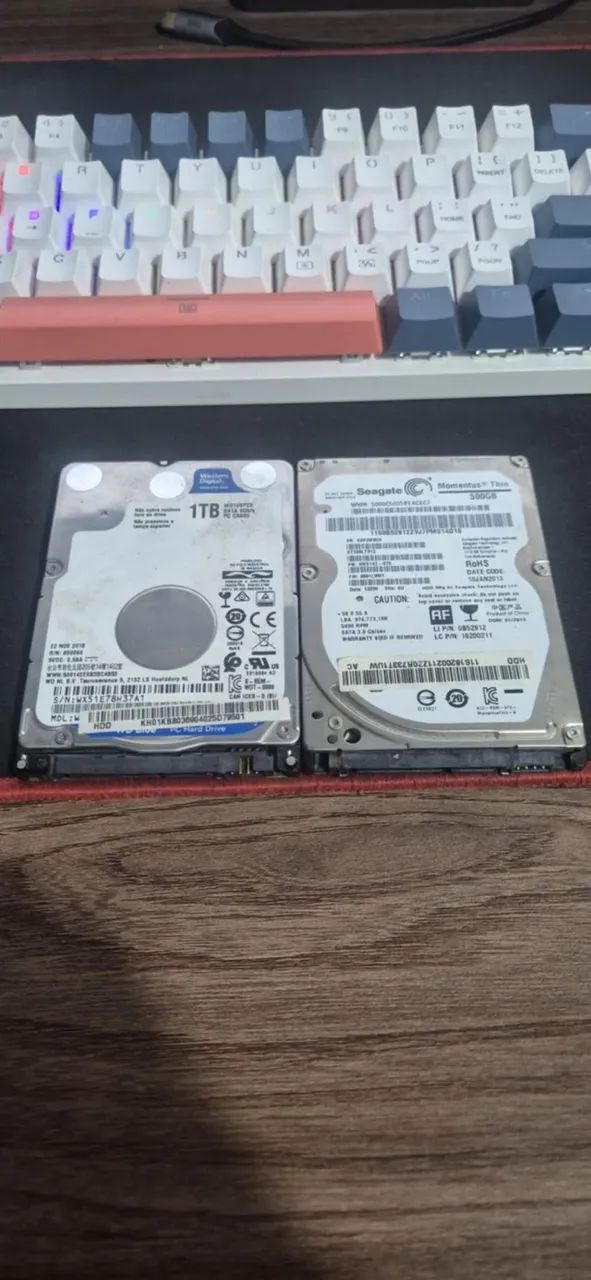 Hds 1tb e 500gb, os dois funcionam perfeitamente