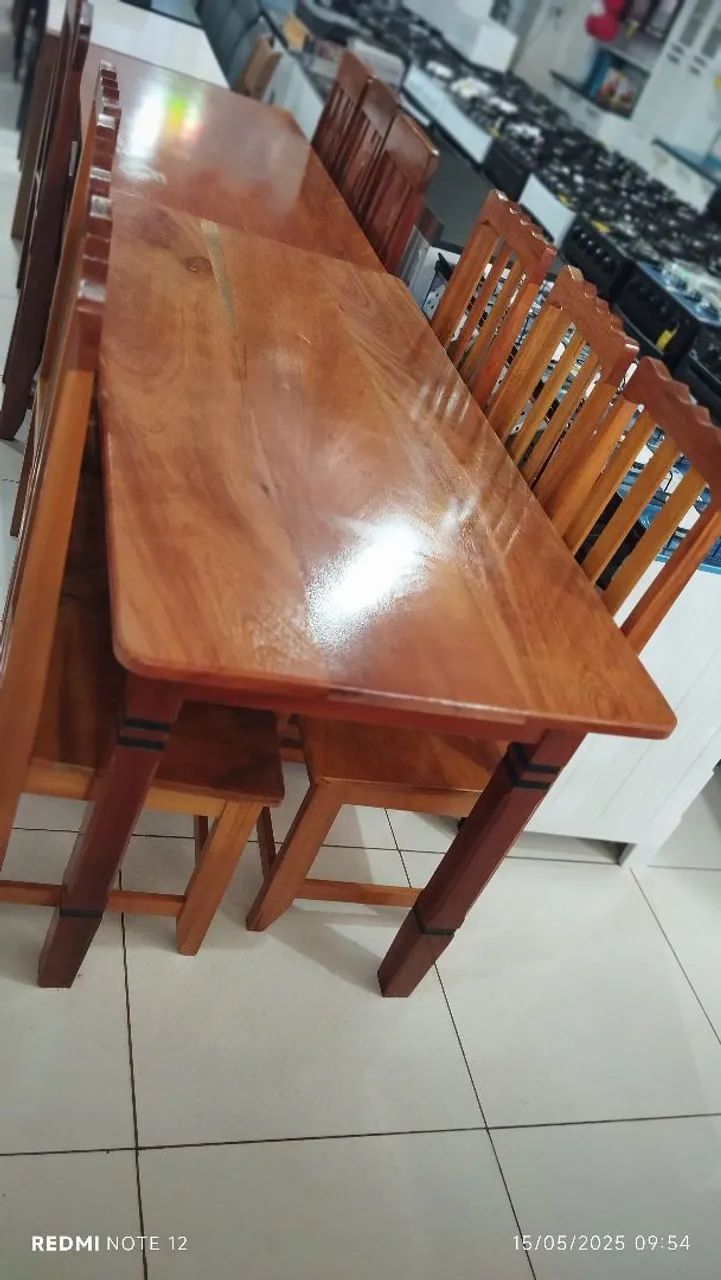 Conjunto de Mesa de Jantar com 6 Cadeiras - Foto 3