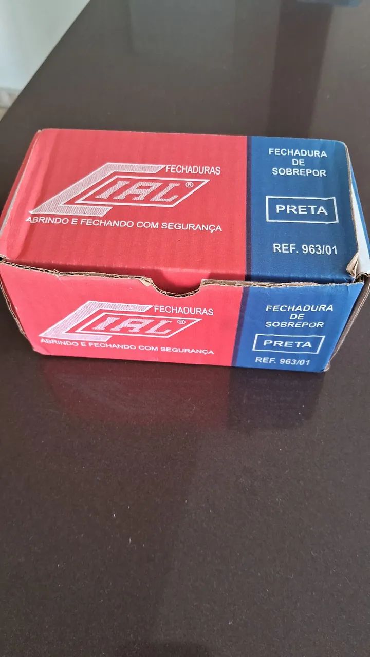 Fechadura Sobrepor Preta LAL - Foto 3