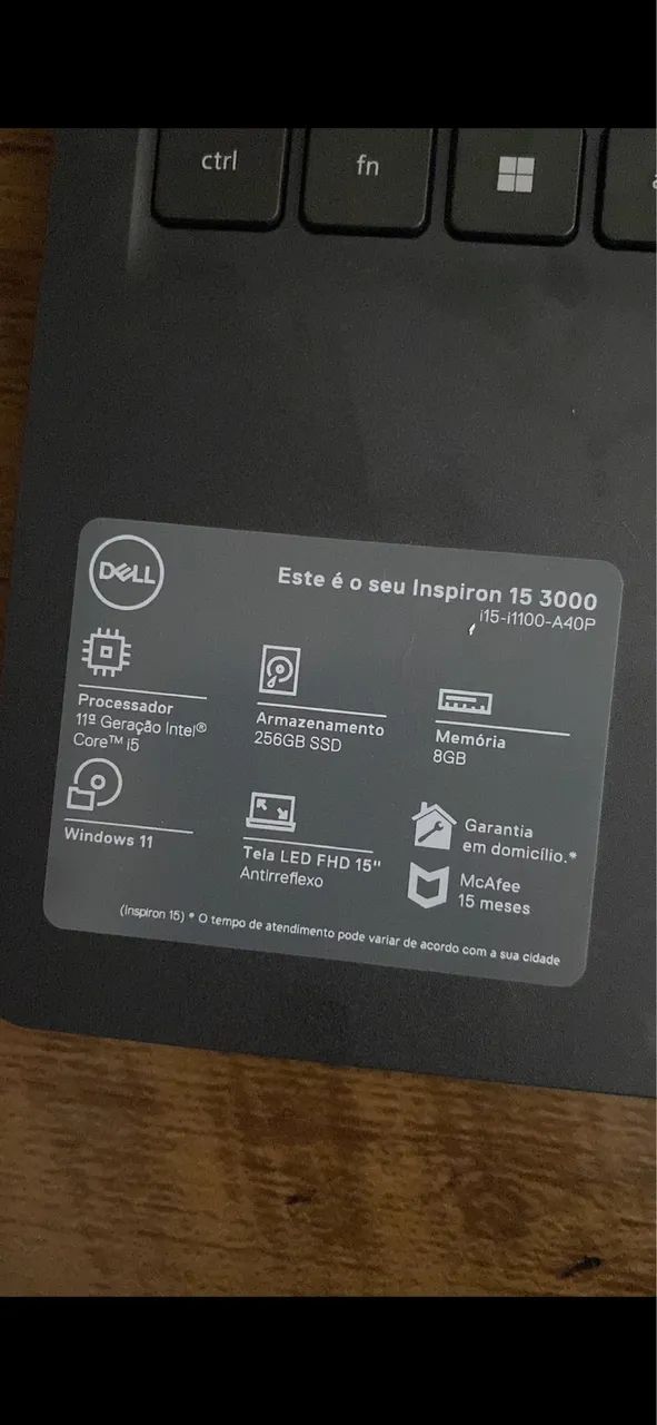 Notebook Dell Inspiron 115-i1100-A40P