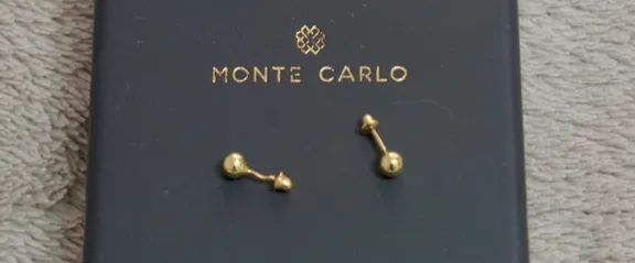 Brinco baby esferas em ouro amarelo 18k - 3mm - Foto 2