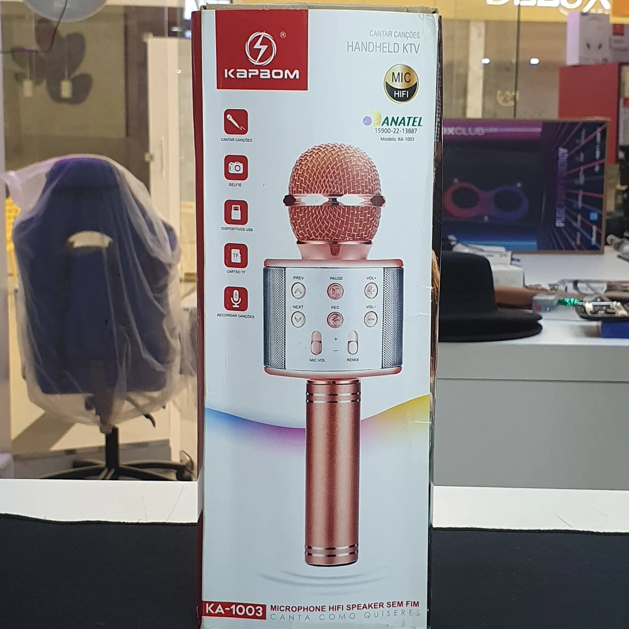 Microfone Karaokê Handheld KTV KA-1003