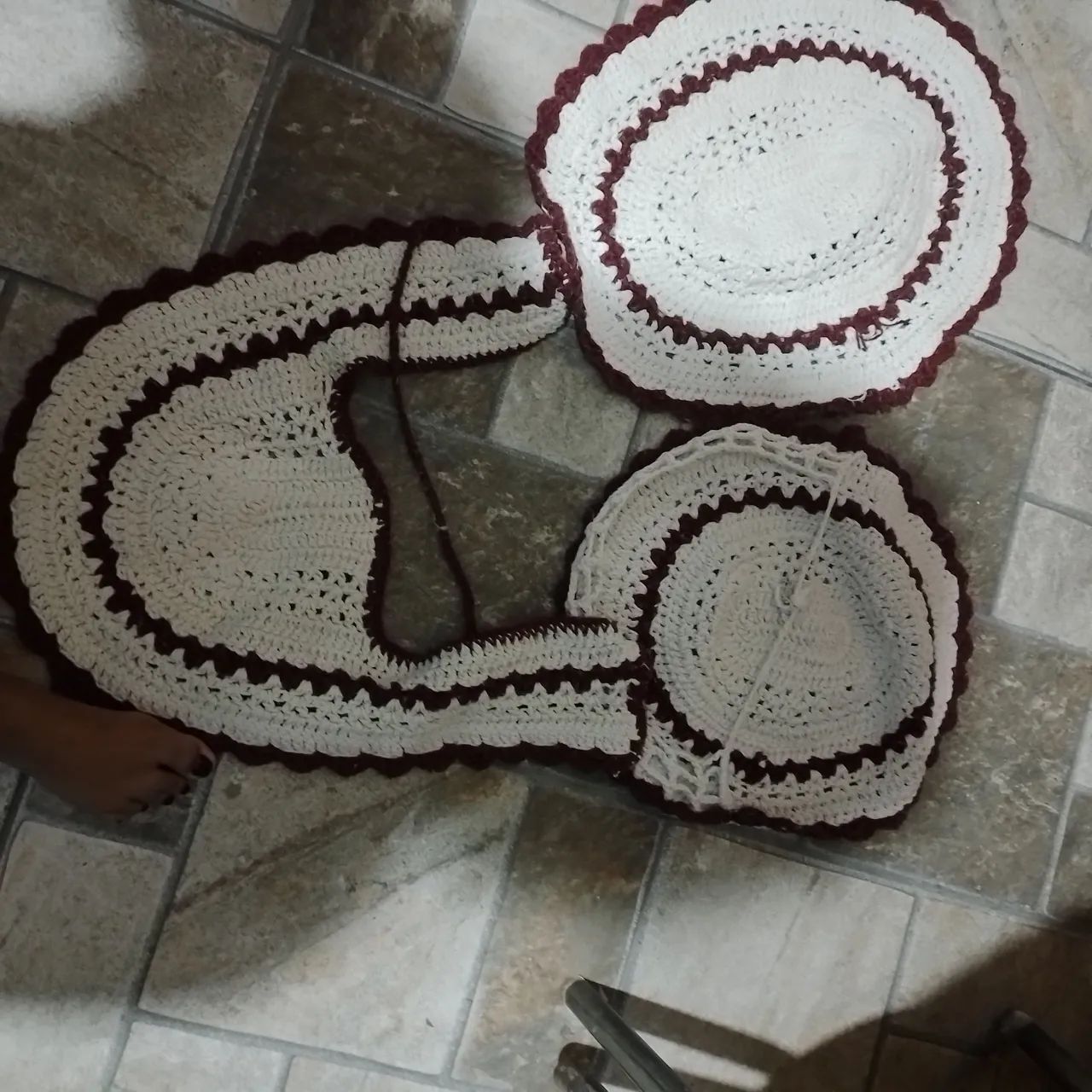 conjunto de tapetes de crochê  - Foto 3