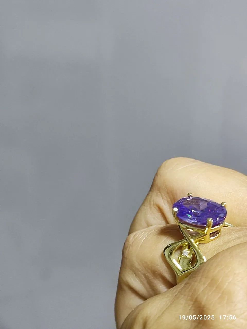 Anel com cristal de Ametista. - Foto 4