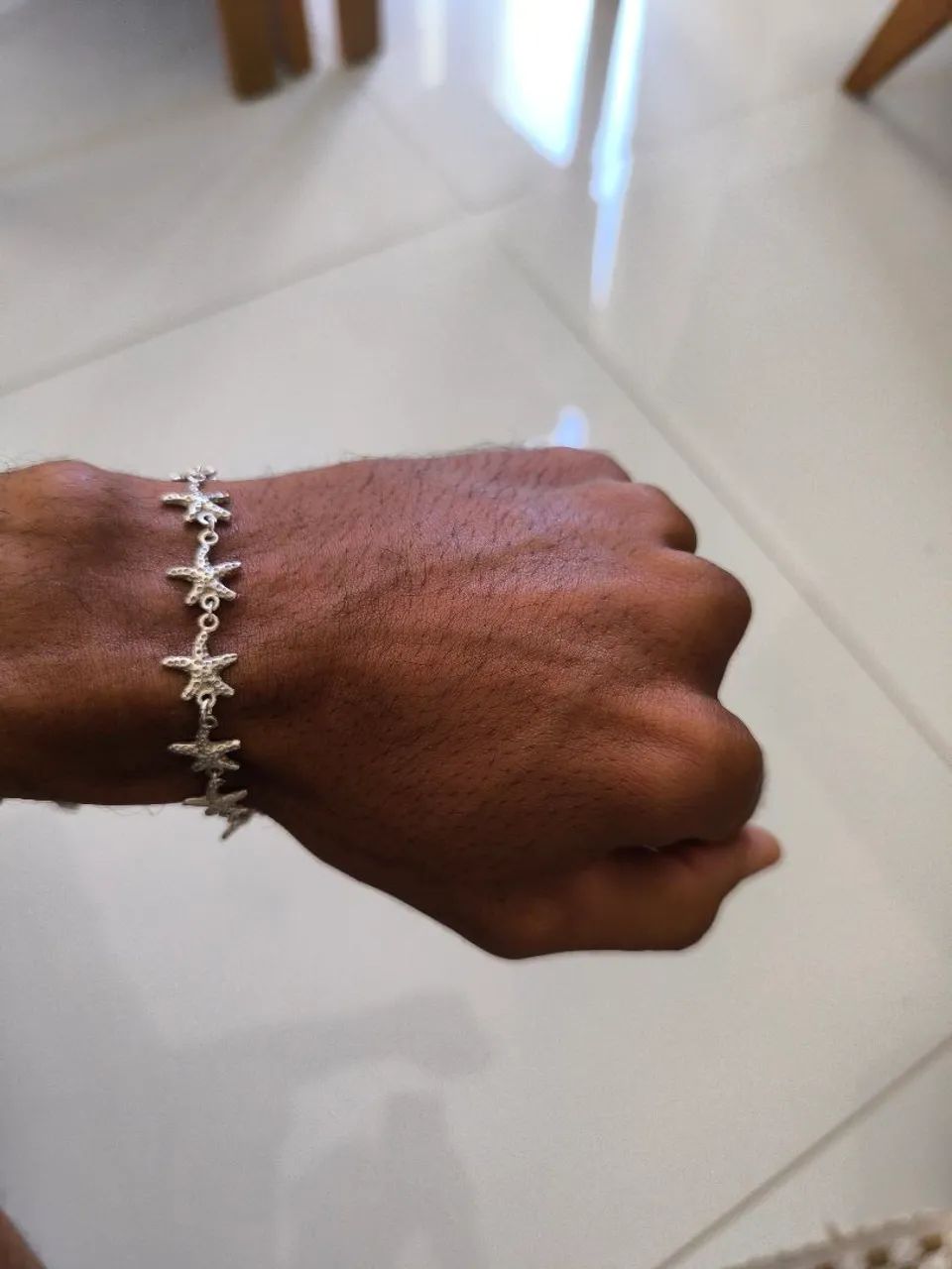 Pulseira estrela do mar em prata 925 - Foto 3