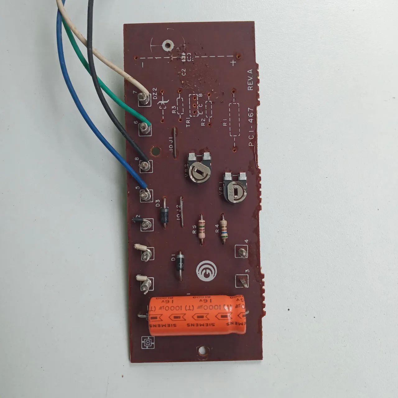 Placa regulagem rotação toca discos Gradiente TT II.