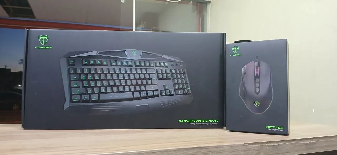 Kit Teclado e Mouse Gamer T-Dagger Minesweeping e Bettle