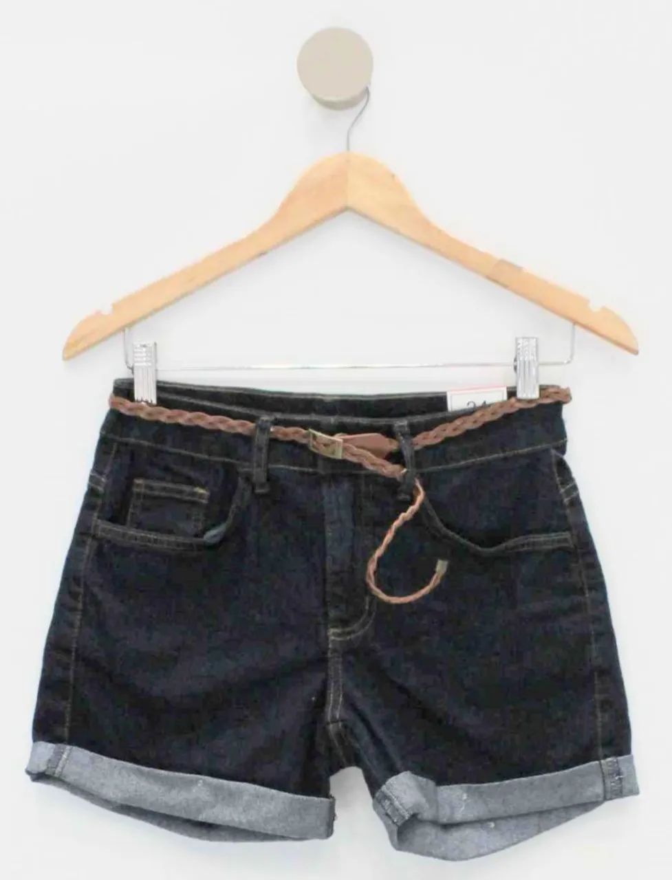 Short Jeans C&A 34 NOVO Com cinto Feminino com Cinto
