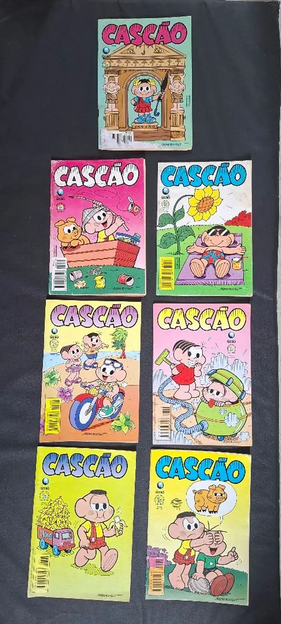 Lote com 7 gibis do cascão editora Globo