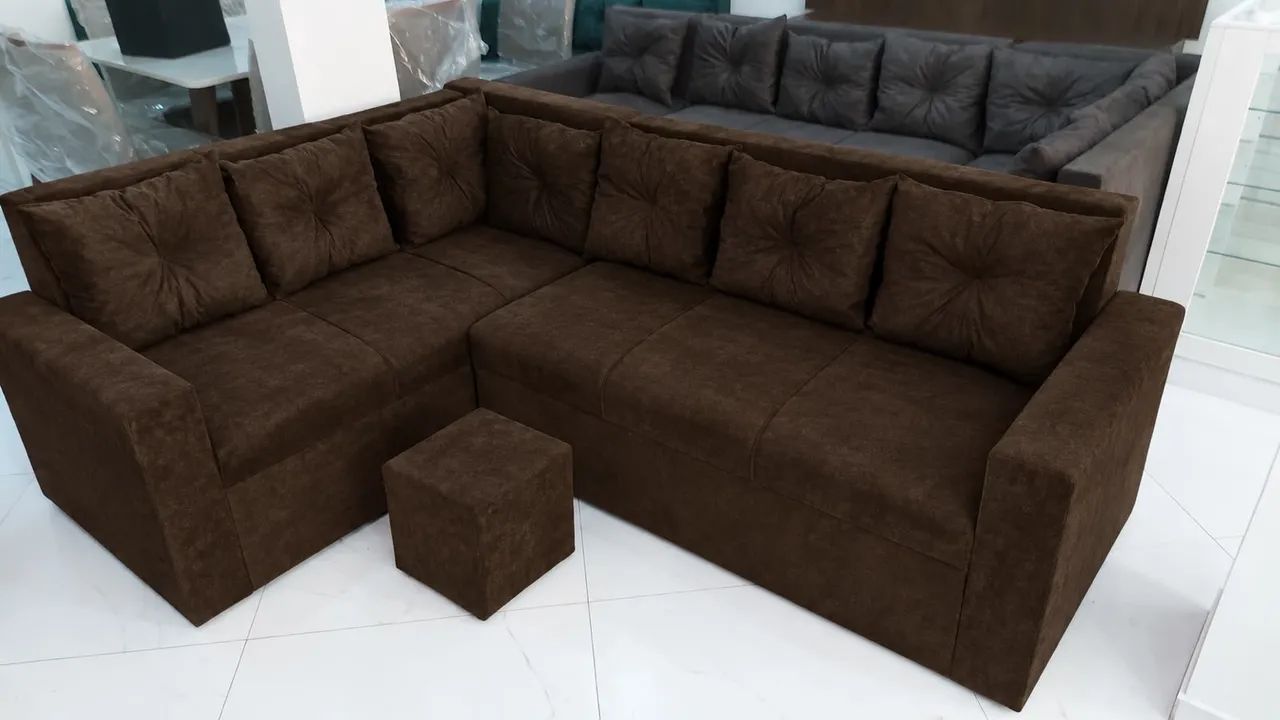 Sofá Em Promoção - acompanha Puff de Brinde - Foto 5