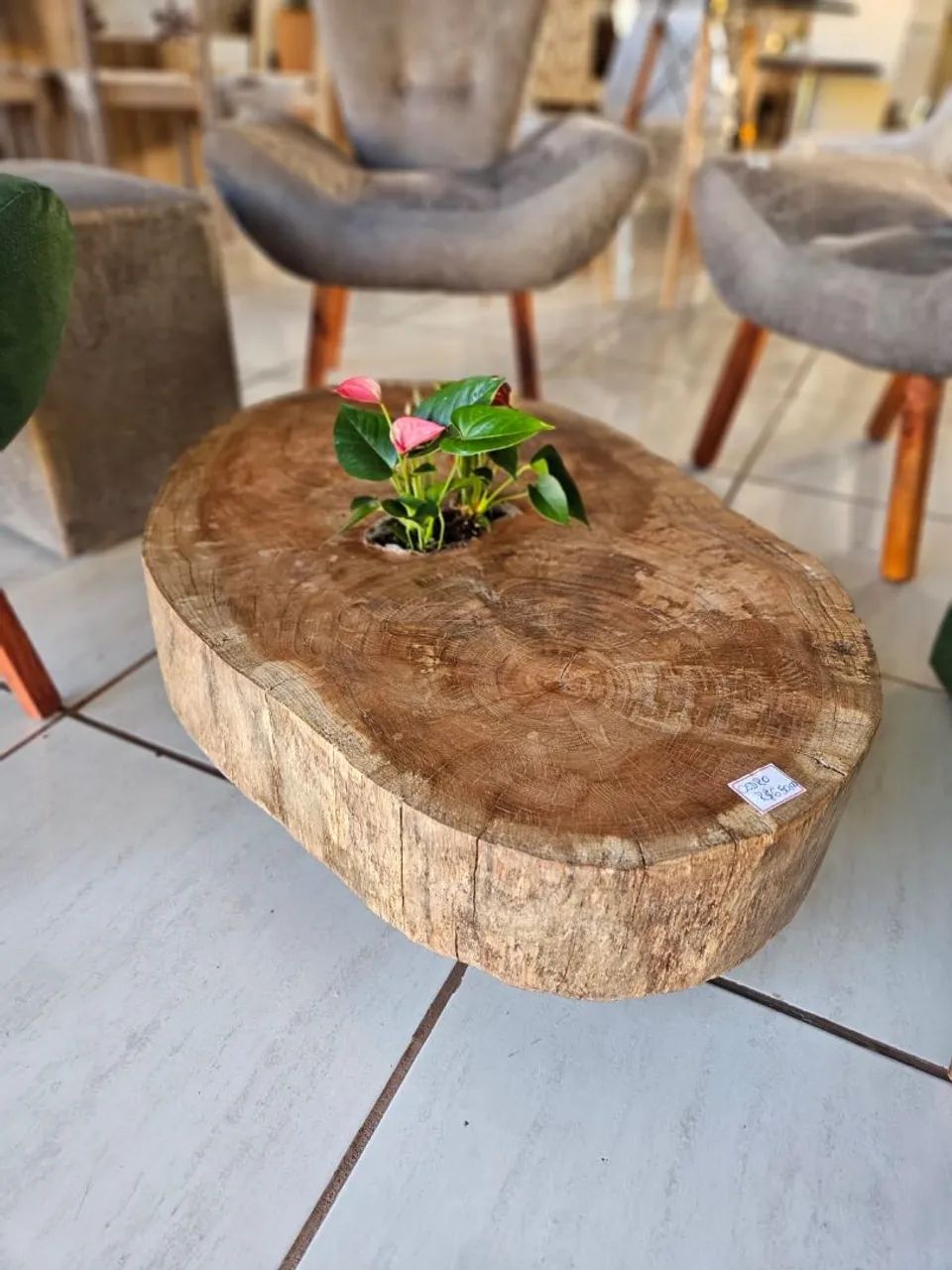 Mesa de centro rústica com rodinhas  - Foto 3