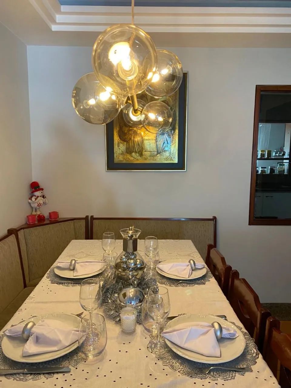 Mesa com canto alemão em madeira nobre - Foto 3