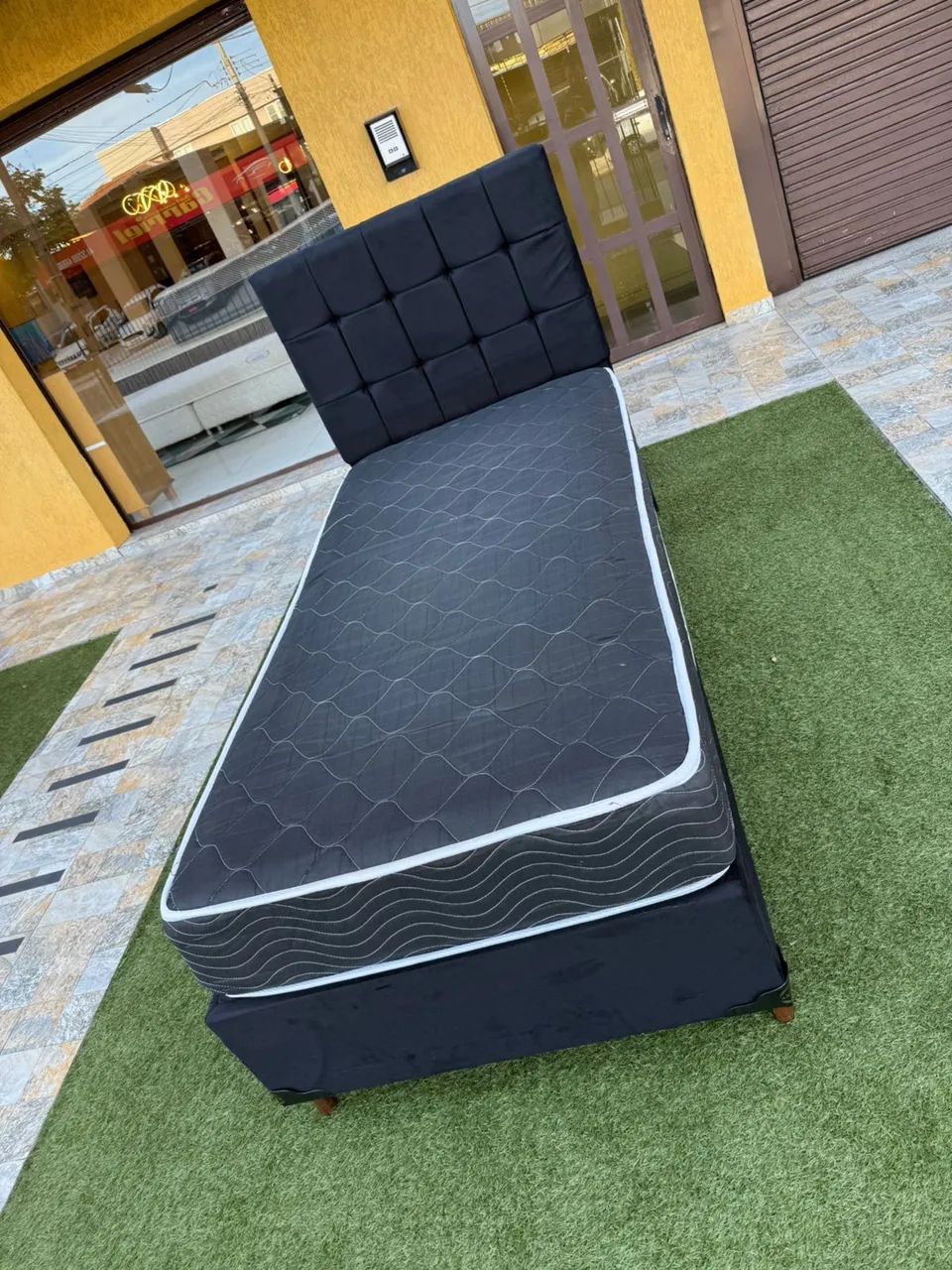 Cama de Solteiro COM COLCHÃO E CABECEIRA 