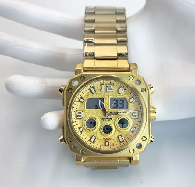  Relógio Diesel Quadrado Dual Time - Foto 2