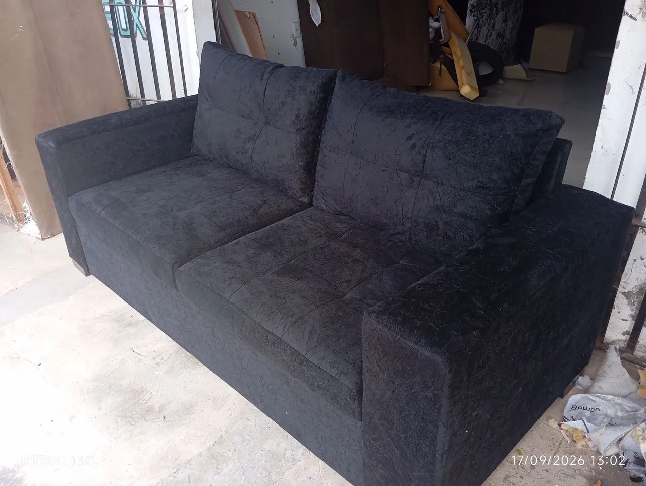 Sofá grande preto - Foto 4