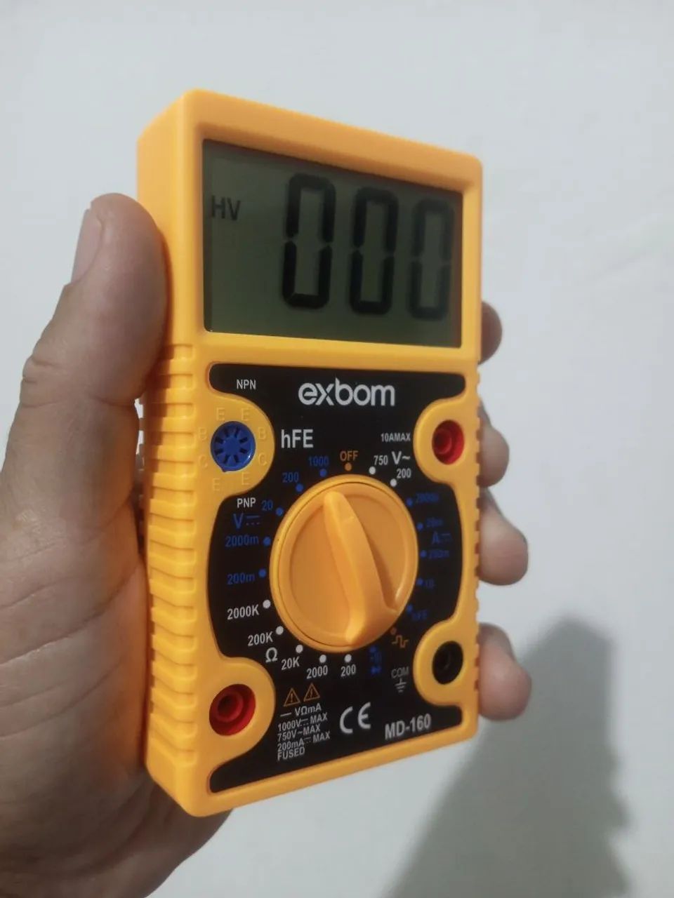 Multímetro Digital Exbom MD-160 DC/AC com Teste de Diodo e Transistor - Foto 2