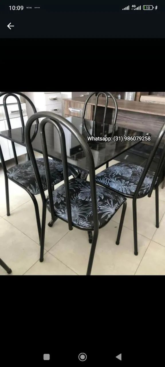 Mesa de 4 cadeiras Bianca Novos 