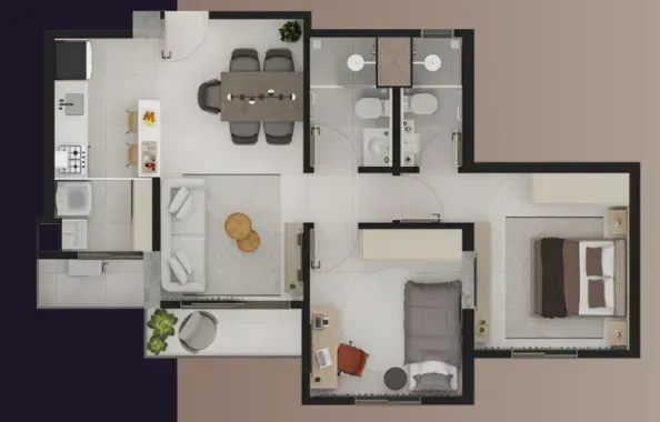 PLANTA 58m²