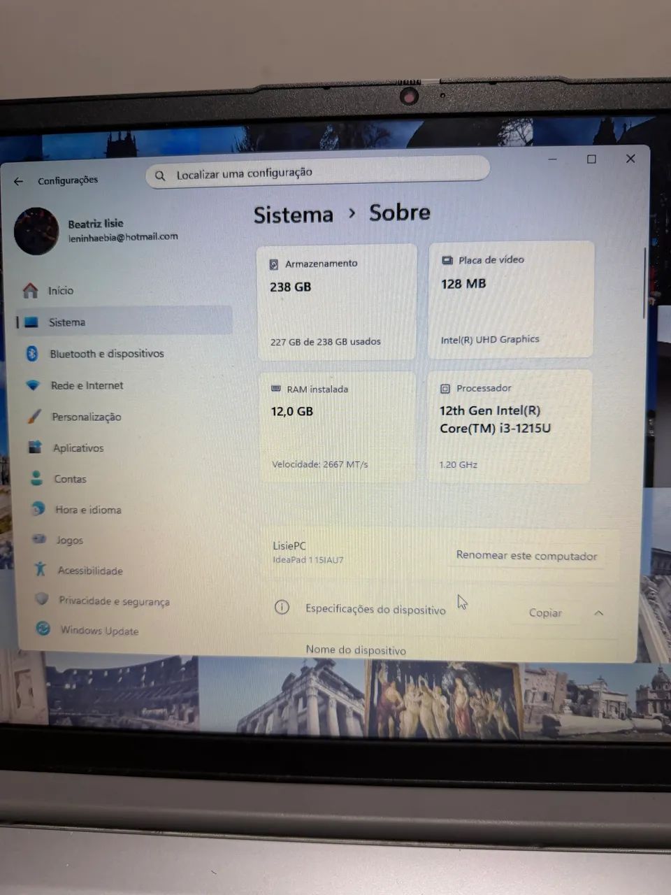 Notebook Lenovo IdeaPad 1 15IRU7 - Foto 3