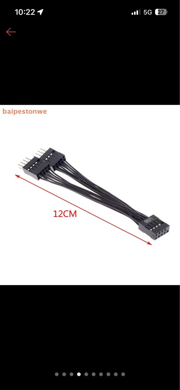 Cabo para placa mãe. Extensão USB  - Foto 3