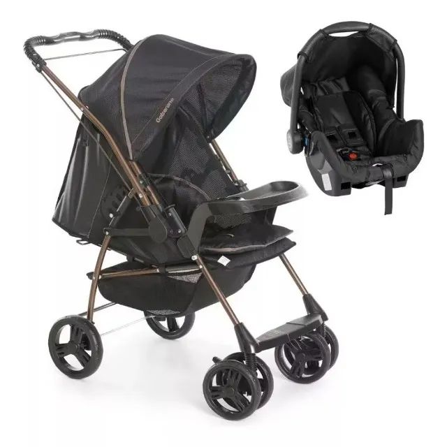 Carrinho com bebe conforto novo - Foto 2