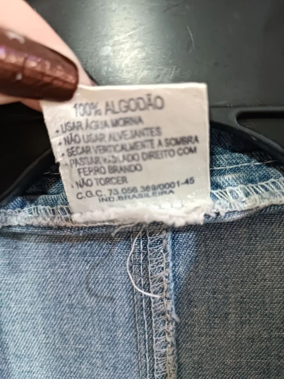 Sobretudo jeans vintage com CGC  - Foto 4