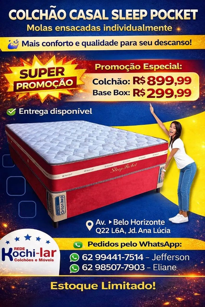 Colchão pochet casal 