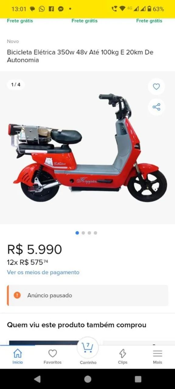 Bicicleta elétrica  - Foto 5